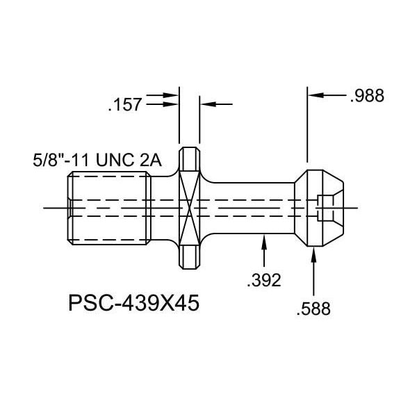 Tj Davies Co Coolant Through Retention Knob PSC-439X45 - main